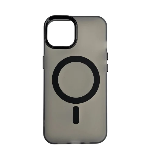 Silikonska futrola Magsafe FLURO COLOR Iphone 1314 CRNA