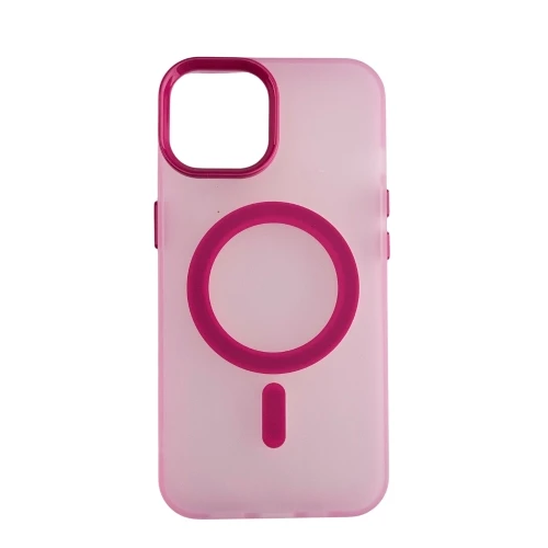 Silikonska futrola Magsafe FLURO COLOR Iphone 1314 ROZE