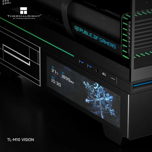 ThermalRight kuciste TL-M10 Vision Black  FAN4-C + ekran + kuleri