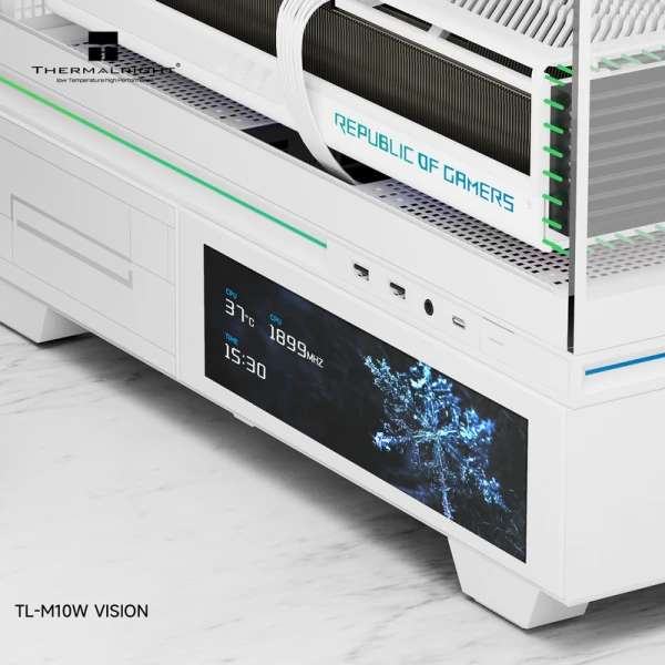 ThermalRight kuciste TL-M10 Vision White FAN4-C + ekran + kuleri
