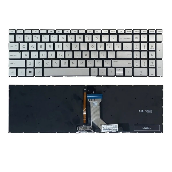 Tastatura za laptop HP Pavilion 15-EH 15Z-EH  HP 17-cn0000 mali enter backlight srebrna