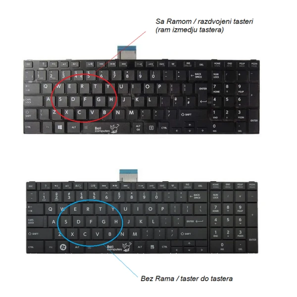 Tastatura za laptop Toshiba Satellite C850 C850D C855 C855D bez rama
