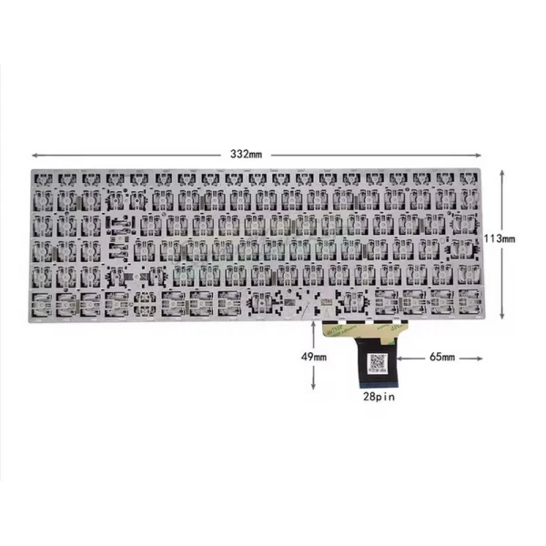 Tastatura za laptop Toshiba Dynabook for Satellite Pro C50-J series, mali enter