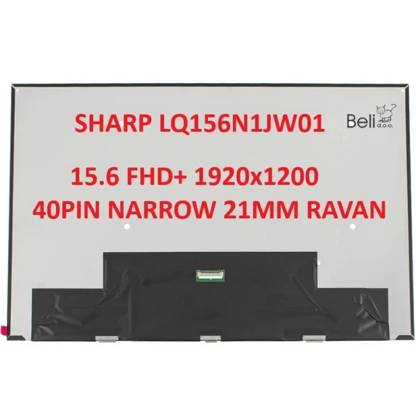 LED ekran za laptop 15.6 SLIM 40pin narrow 21mm FHD+ IPS KRAĆI bez kacenja RAVAN