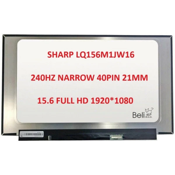LED ekran za laptop 15.6 SLIM 40pin narrow 21mm FHD IPS KRAĆI bez kacenja 240hz