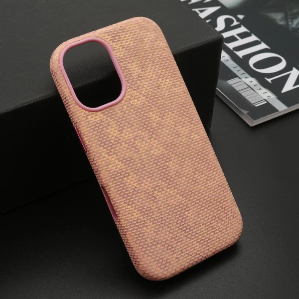 Futrola woven touch magsafe za iphone 17 (6.3) roze