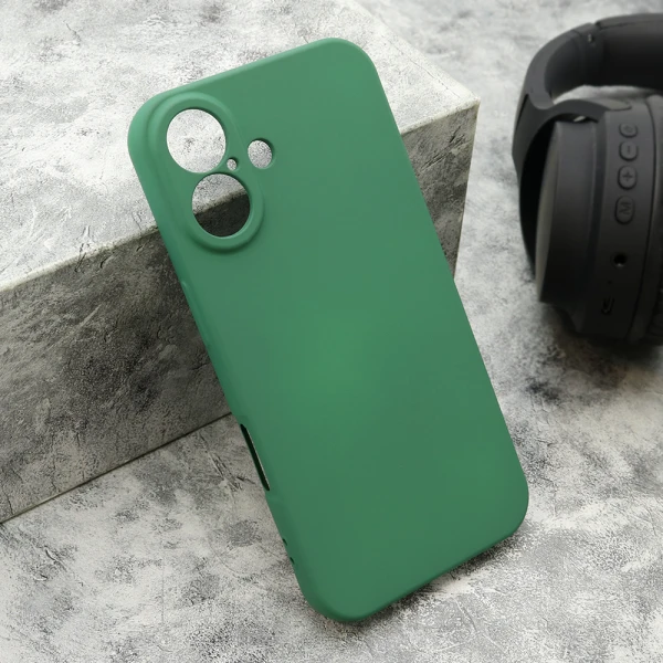 Futrola velvet touch za iphone 16 (6.1) tamno zelena