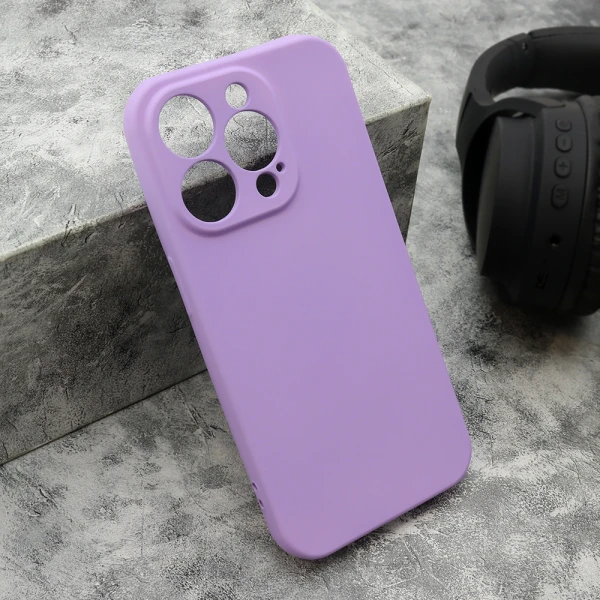 Futrola velvet touch za iphone 15 pro (6.1) ljubicasta