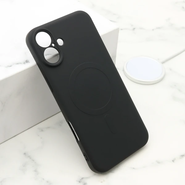 Futrola velvet touch magsafe za iphone 16 plus (6.7) crna