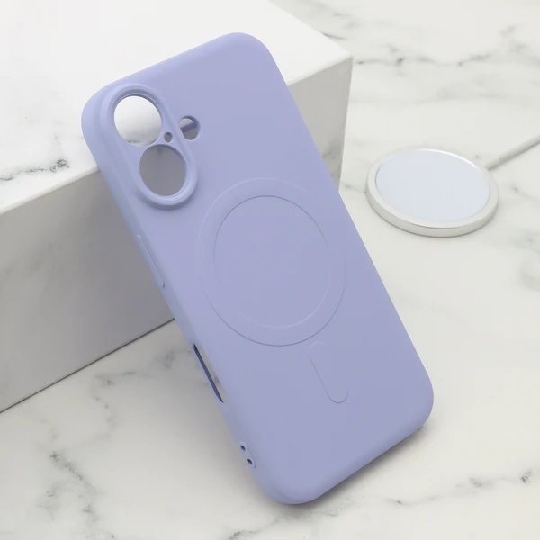 Futrola velvet touch magsafe za iphone 16 (6.1) ljubicasta