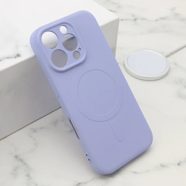 Futrola velvet touch magsafe za iphone 16 pro (6.3) ljubicasta