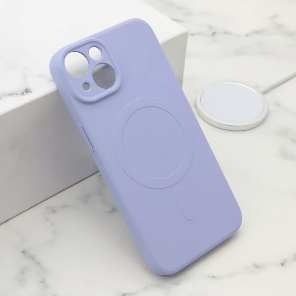 Futrola velvet touch magsafe za iphone 14 (6.1) ljubicasta