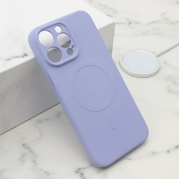 Futrola velvet touch magsafe za iphone 14 pro max (6.7) ljubicasta