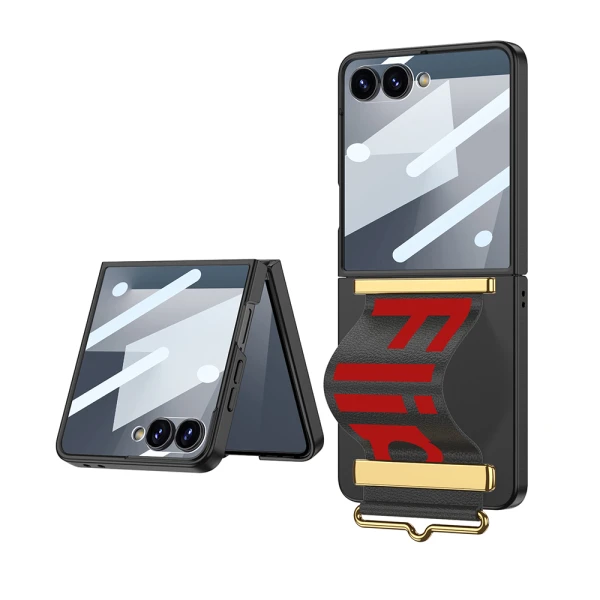 Futrola strap case za samsung f751b galaxy z flip 7 5g crna (gkk case)