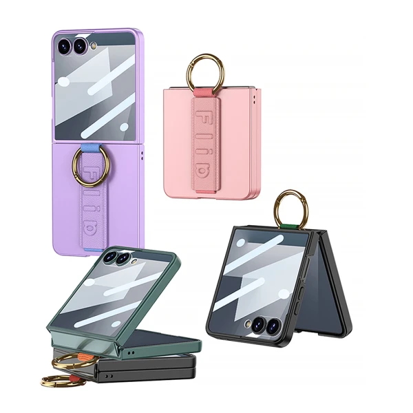 Futrola strap ring case za samsung f751b galaxy z flip 7 5g crna (gkk case)