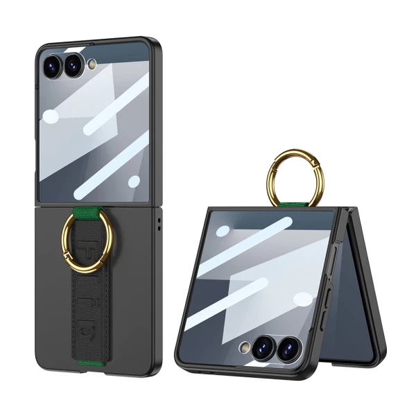 Futrola strap ring case za samsung f751b galaxy z flip 7 5g crna (gkk case)
