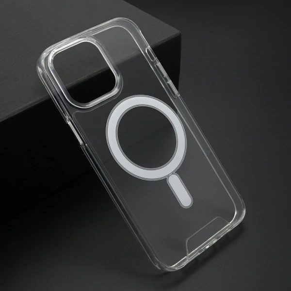 Futrola standard magsafe za iphone 15 pro max (6.7) providna (bela)