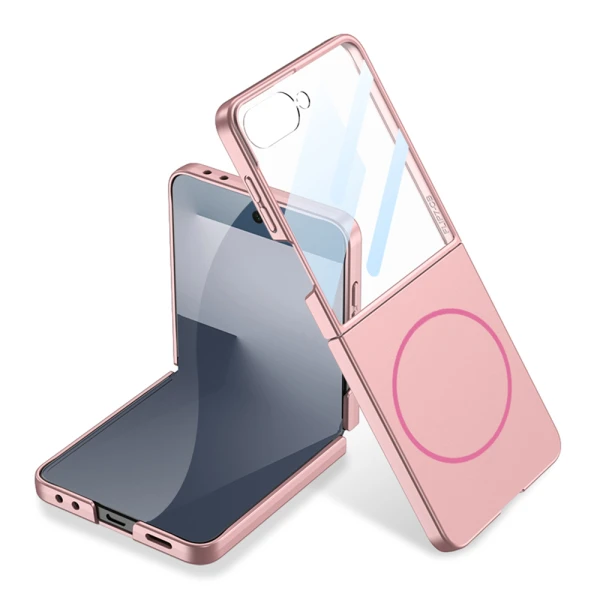 Futrola smooth magsafe za samsung f751b galaxy z flip 7 5g roze (gkk case)
