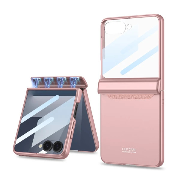 Futrola smooth line za samsung f751b galaxy z flip 7 5g roze (gkk case)