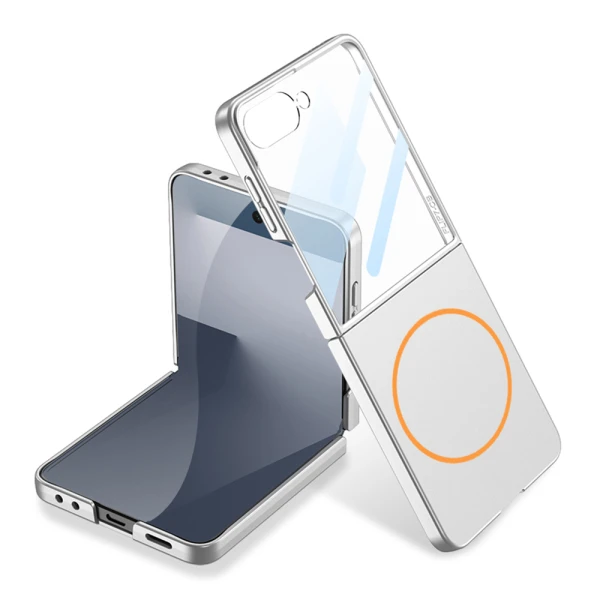 Futrola smooth magsafe za samsung f751b galaxy z flip 7 5g srebrna (gkk case)