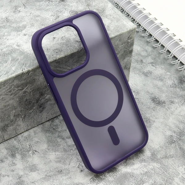 Futrola silky magsafe matte za iphone 15 pro (6.1) ljubicasta