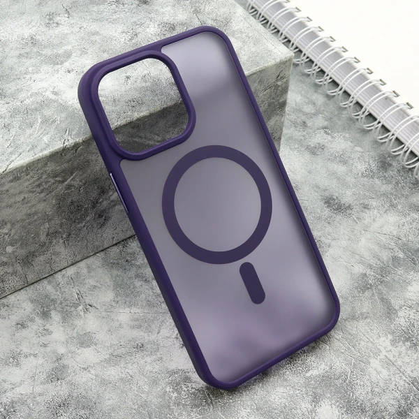 Futrola silky magsafe matte za iphone 15 pro max (6.7) ljubicasta