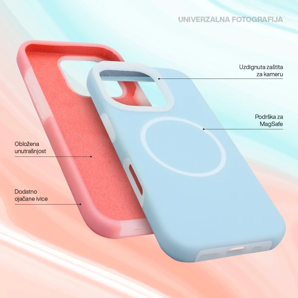Futrola pastel color magsafe za iphone 16 (6.1) narandzasta