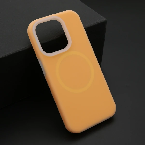 Futrola pastel color magsafe za iphone 15 pro (6.1) narandzasta
