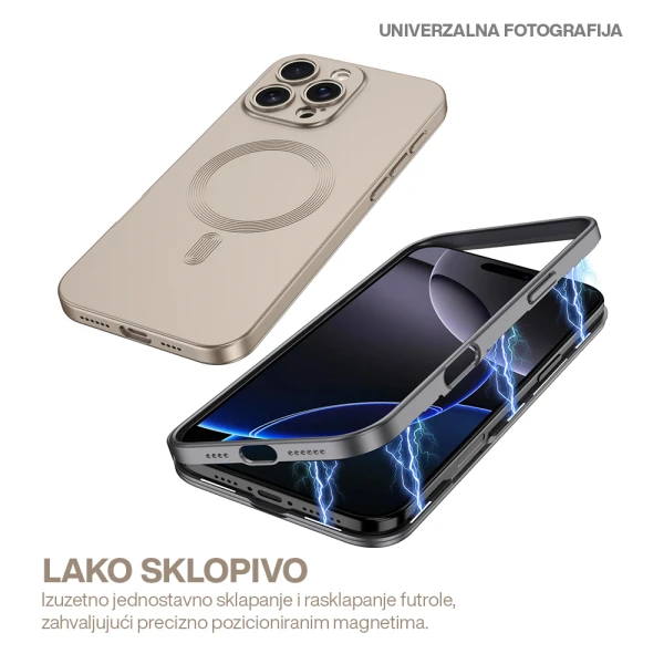 Futrola 360 color magsafe za iphone 16 pro (6.3) zlatna (gkk case)