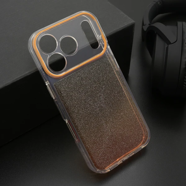 Futrola ombre glitter za iphone 17 pro (6.3) narandzasta
