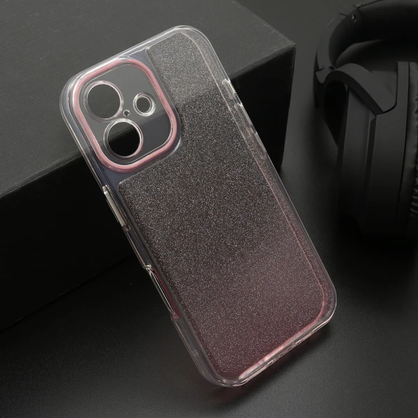 Futrola ombre glitter za iphone 16 (6.1) roze