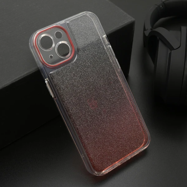 Futrola ombre glitter za iphone 13 (6.1) crvena