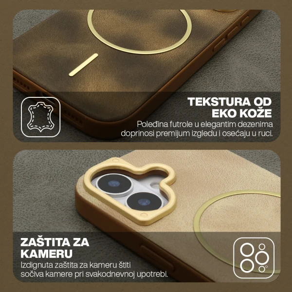 Futrola lux skin magsafe za samsung a165f/a166b galaxy a16 4g/a16 5g zlatna
