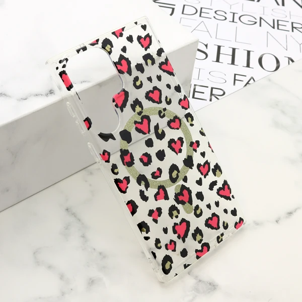 Futrola leopard magsafe za samsung s918b galaxy s23 ultra 5g roze