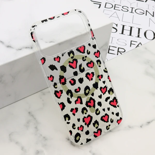 Futrola leopard magsafe za iphone 17 pro max (6.9) roze