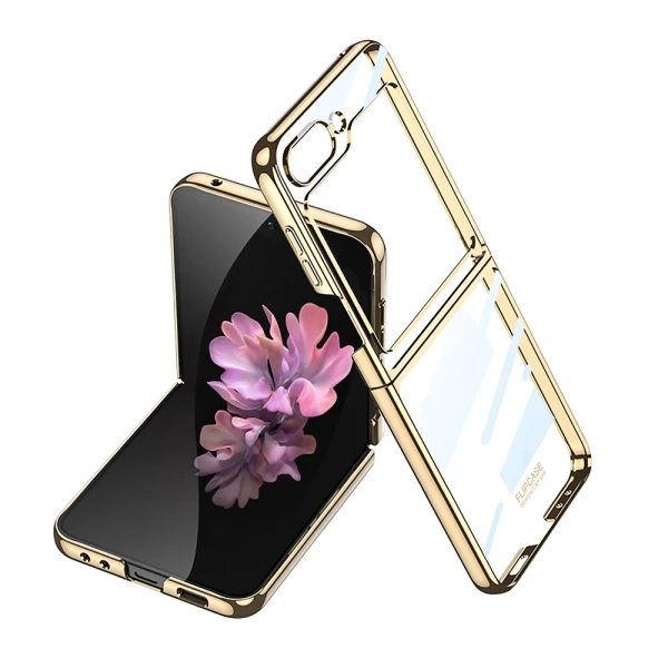 Futrola lines za samsung f741b/f761b galaxy z flip 6 5g/z flip 7 fe 5g zlatna (gkk case)