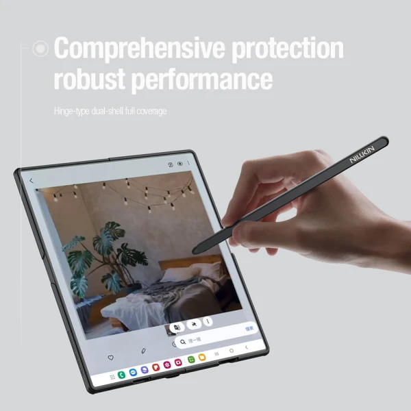 Futrola nillkin frosted shield fold magnetic case za samsung f966b galaxy z fold 7 5g (with pen) crna
