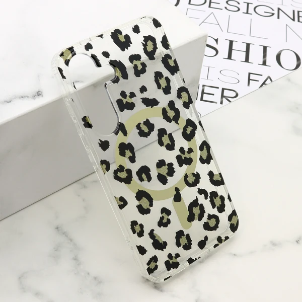 Futrola leopard magsafe za samsung s921b galaxy s24 5g crna