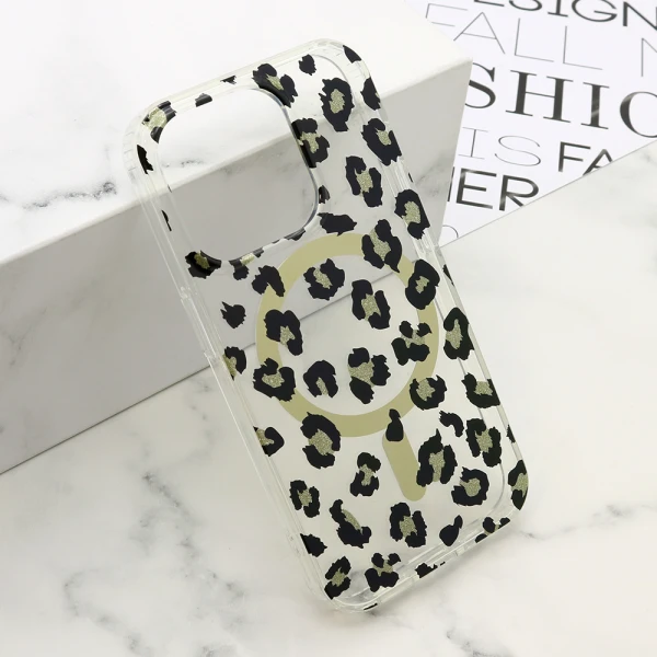 Futrola leopard magsafe za iphone 15 pro (6.1) crna