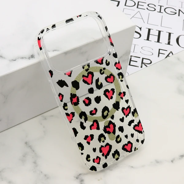 Futrola leopard magsafe za iphone 17 pro (6.3) roze