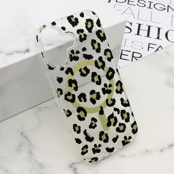 Futrola leopard magsafe za iphone 17 (6.3) crna