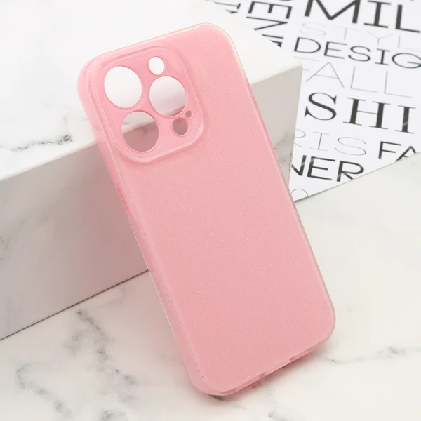 Futrola glow shining za iphone 15 pro (6.1) svetlo roze