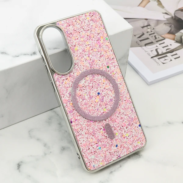 Futrola glam glow magsafe za samsung s937b galaxy s25 edge 5g roze
