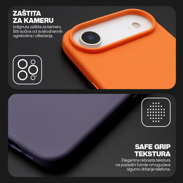 Futrola frosted shield magsafe za iphone air (6.6) narandzasta