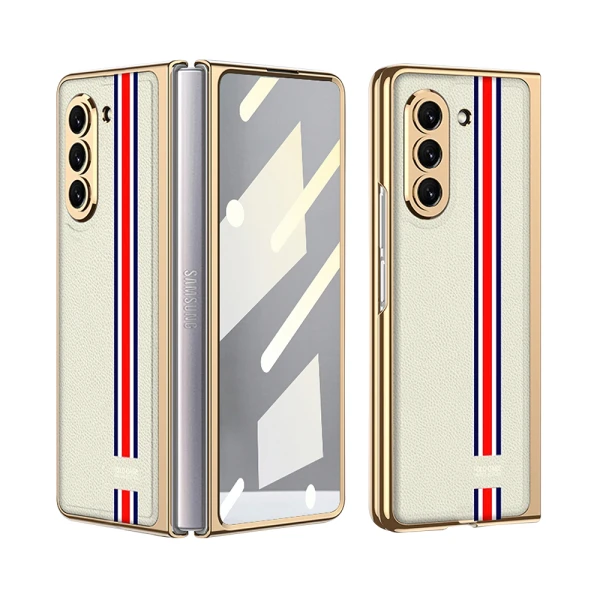 Futrola elegant red line za samsung f946b galaxy z fold 5 5g zlatna (gkk case)