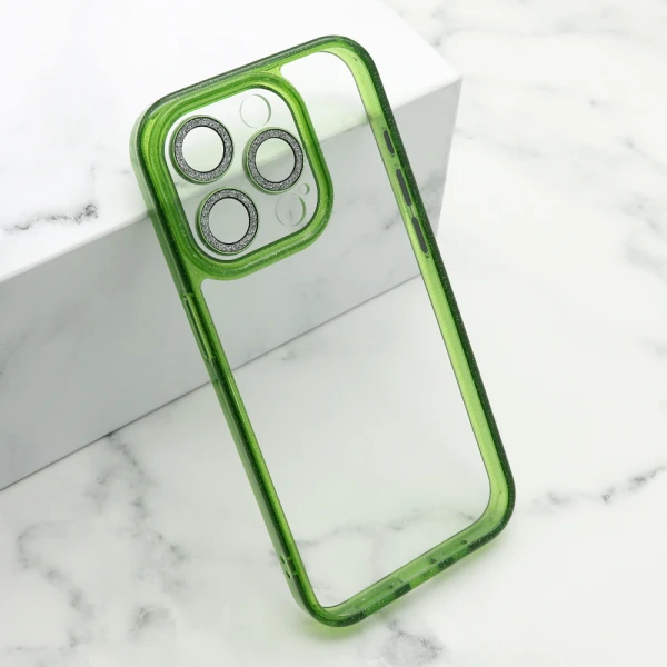 Futrola diamond lens za iphone 15 pro (6.1) zelena