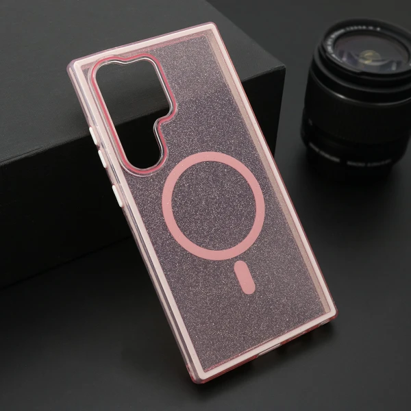 Futrola crystal magsafe za samsung s928b galaxy s24 ultra 5g roze