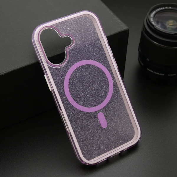 Futrola crystal magsafe za iphone 17 (6.3) ljubicasta