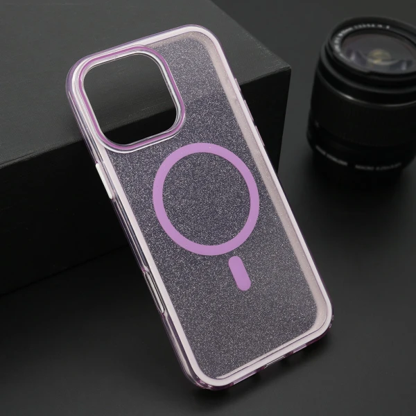 Futrola crystal magsafe za iphone 16 pro max (6.9) ljubicasta