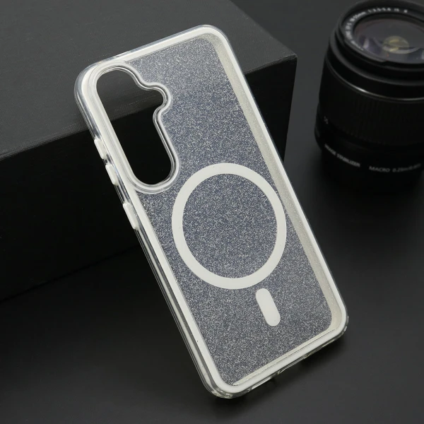 Futrola crystal magsafe za samsung s921b galaxy s24 5g bela